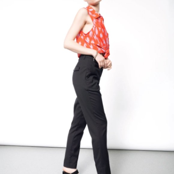 Wildfang Pants - Wildfang Empower Trousers (Black, Size 6)